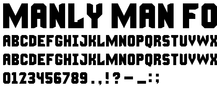 Manly Man Font Regular font